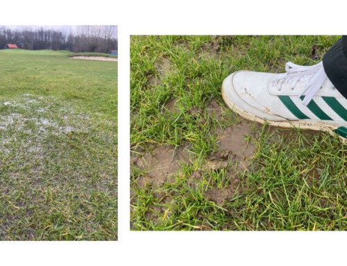 Der Platz ist zu nass und bleibt leider auch am Mittwoch gesperrt